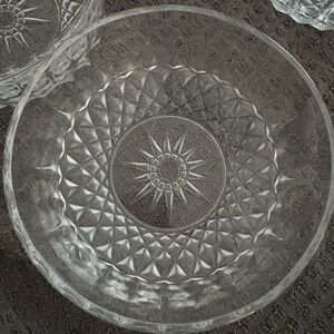 ARCOROC FRANCE SET OF 7- Vintage Clear Glass Serving Bowls